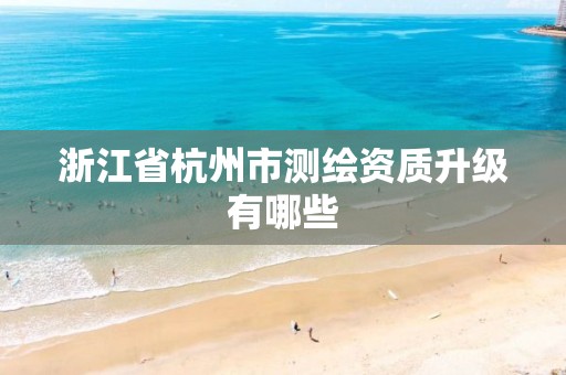 浙江省杭州市測繪資質升級有哪些