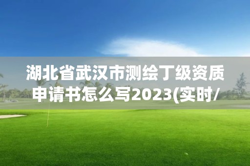 湖北省武漢市測繪丁級資質申請書怎么寫2023(實時/更新中)