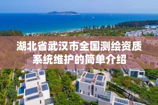 湖北省武漢市全國測繪資質系統維護的簡單介紹