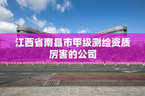 江西省南昌市甲級測繪資質厲害的公司