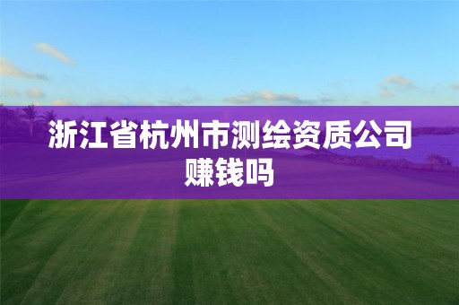 浙江省杭州市測繪資質公司賺錢嗎