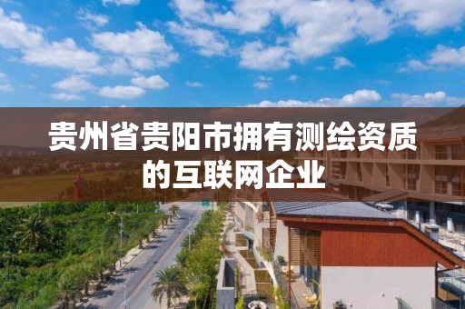 貴州省貴陽市擁有測繪資質的互聯網企業