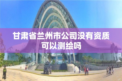 甘肅省蘭州市公司沒有資質可以測繪嗎