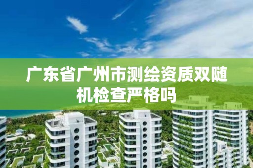 廣東省廣州市測繪資質雙隨機檢查嚴格嗎