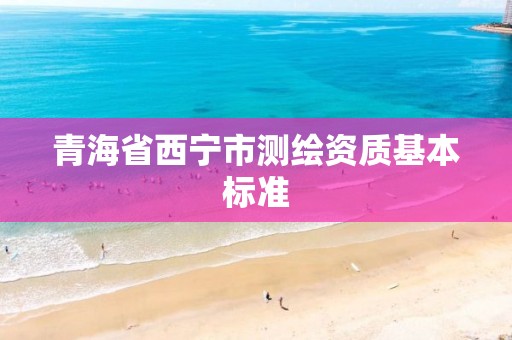 青海省西寧市測繪資質基本標準