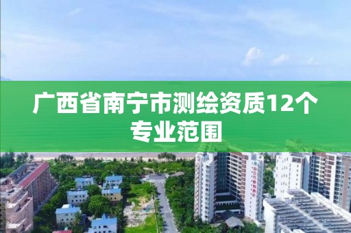 廣西省南寧市測繪資質12個專業范圍