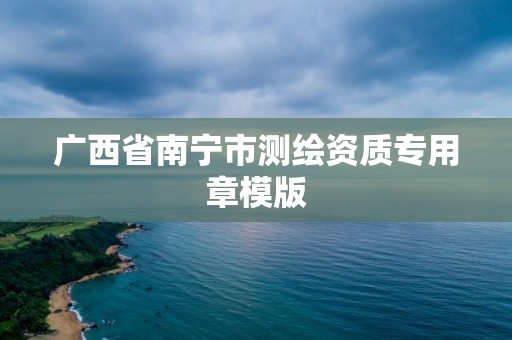 廣西省南寧市測繪資質專用章模版