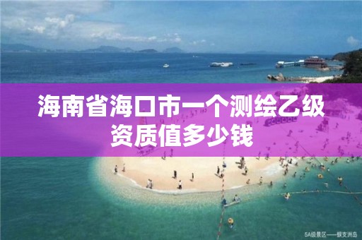 海南省海口市一個測繪乙級資質值多少錢