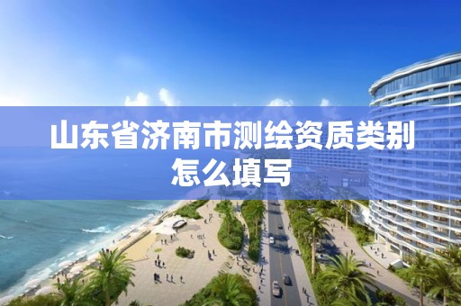 山東省濟南市測繪資質類別怎么填寫