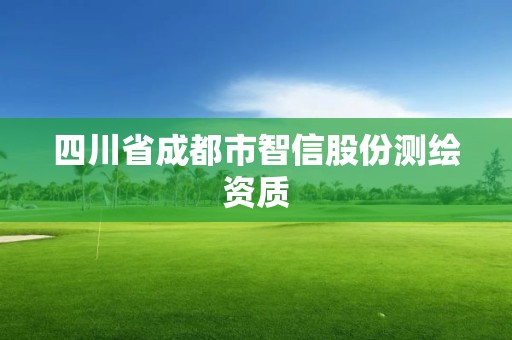 四川省成都市智信股份測繪資質