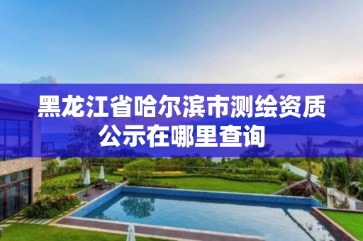 黑龍江省哈爾濱市測繪資質公示在哪里查詢