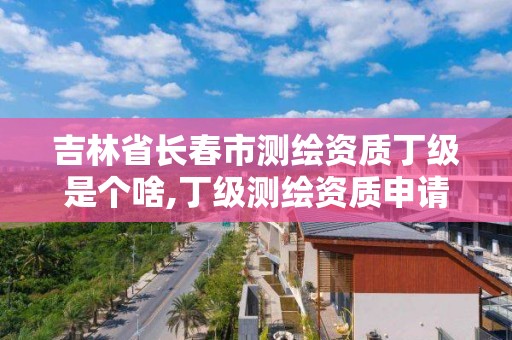 吉林省長春市測繪資質丁級是個啥,丁級測繪資質申請需要什么儀器。