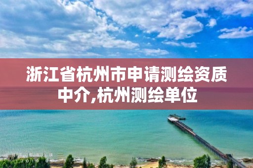 浙江省杭州市申請測繪資質中介,杭州測繪單位