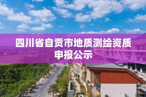 四川省自貢市地質測繪資質申報公示