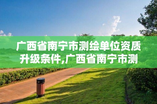 廣西省南寧市測繪單位資質升級條件,廣西省南寧市測繪單位資質升級條件是什么