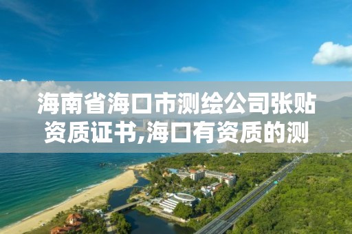 海南省海口市測繪公司張貼資質證書,海口有資質的測繪公司