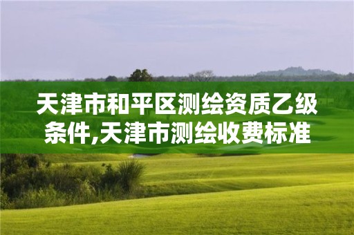 天津市和平區測繪資質乙級條件,天津市測繪收費標準