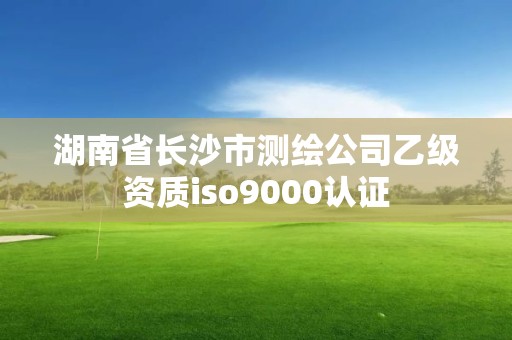 湖南省長沙市測繪公司乙級資質iso9000認證