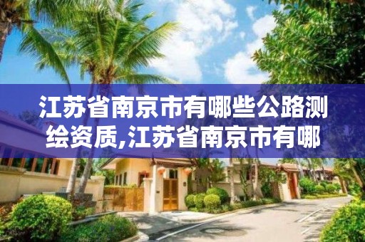 江蘇省南京市有哪些公路測繪資質,江蘇省南京市有哪些公路測繪資質企業