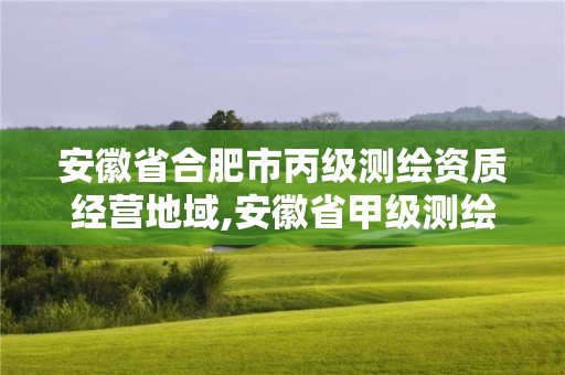 安徽省合肥市丙級測繪資質經營地域,安徽省甲級測繪資質單位