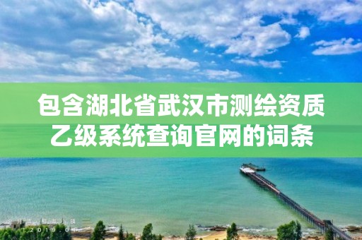 包含湖北省武漢市測繪資質乙級系統查詢官網的詞條