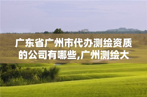 廣東省廣州市代辦測(cè)繪資質(zhì)的公司有哪些,廣州測(cè)繪大公司有哪些