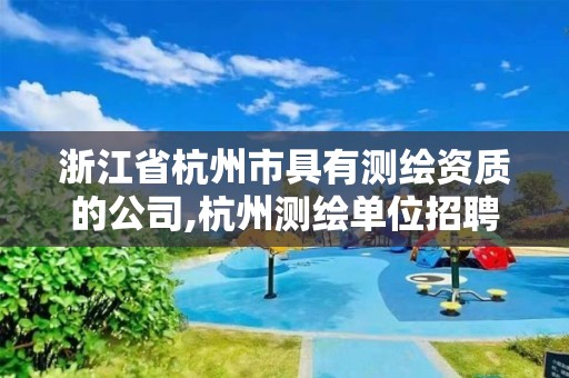 浙江省杭州市具有測繪資質(zhì)的公司,杭州測繪單位招聘