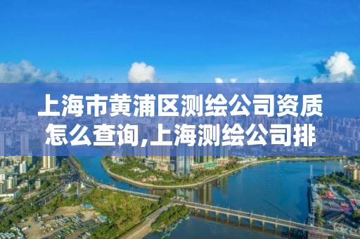 上海市黃浦區測繪公司資質怎么查詢,上海測繪公司排名名單