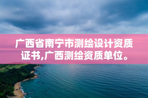 廣西省南寧市測繪設計資質證書,廣西測繪資質單位。