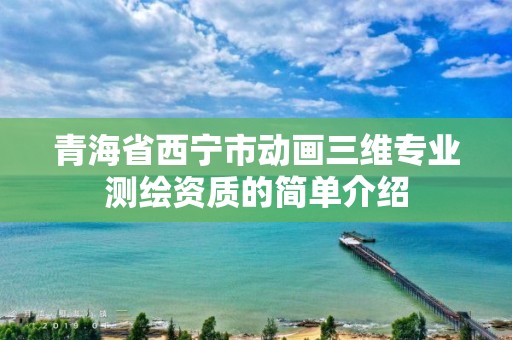 青海省西寧市動畫三維專業測繪資質的簡單介紹