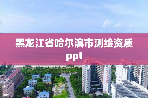 黑龍江省哈爾濱市測繪資質ppt