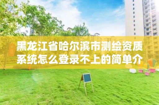 黑龍江省哈爾濱市測繪資質系統怎么登錄不上的簡單介紹