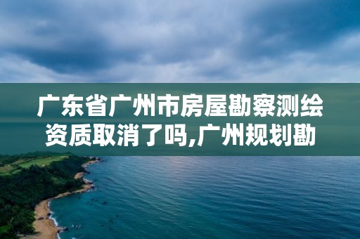 廣東省廣州市房屋勘察測繪資質取消了嗎,廣州規劃勘測。