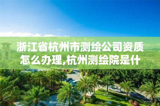 浙江省杭州市測繪公司資質怎么辦理,杭州測繪院是什么單位。