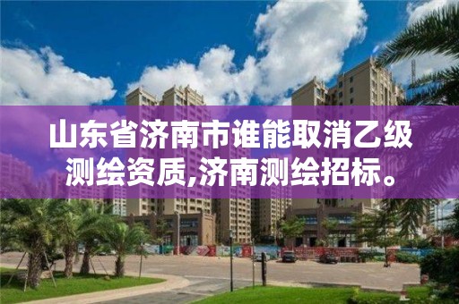 山東省濟南市誰能取消乙級測繪資質,濟南測繪招標。