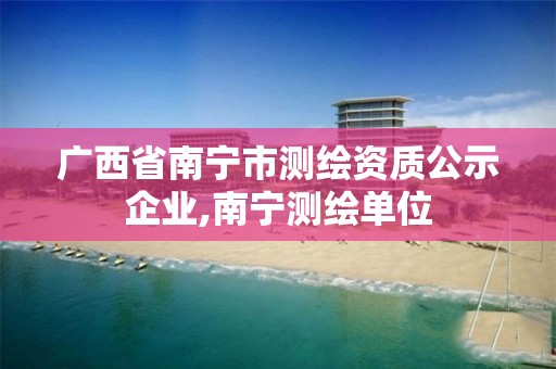 廣西省南寧市測繪資質公示企業,南寧測繪單位