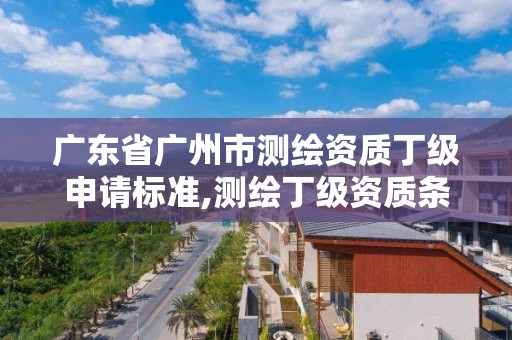 廣東省廣州市測繪資質丁級申請標準,測繪丁級資質條件