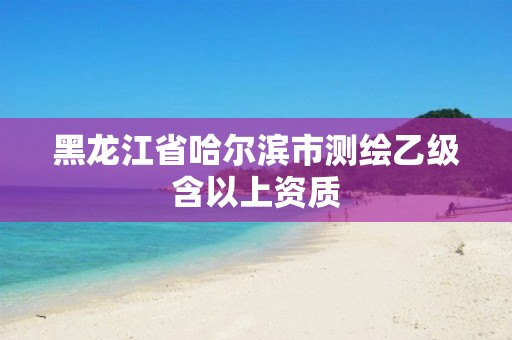 黑龍江省哈爾濱市測繪乙級含以上資質(zhì)