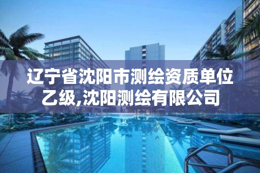 遼寧省沈陽市測繪資質單位乙級,沈陽測繪有限公司