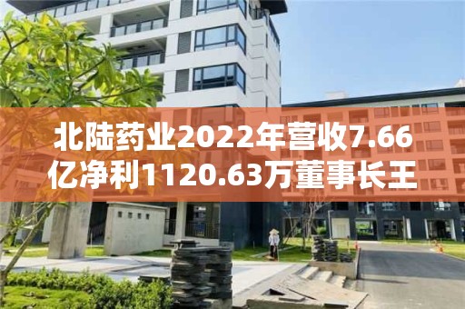 北陸藥業(yè)2022年營收7.66億凈利1120.63萬董事長王旭薪酬168.9萬