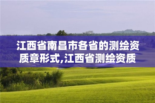 江西省南昌市各省的測繪資質章形式,江西省測繪資質證書延期。