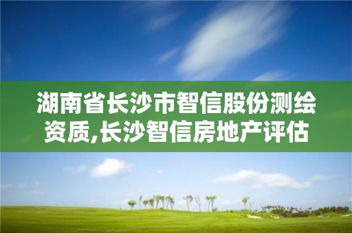 湖南省長沙市智信股份測繪資質(zhì),長沙智信房地產(chǎn)評估有限責(zé)任公司