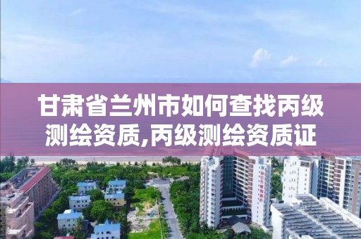 甘肅省蘭州市如何查找丙級測繪資質,丙級測繪資質證書