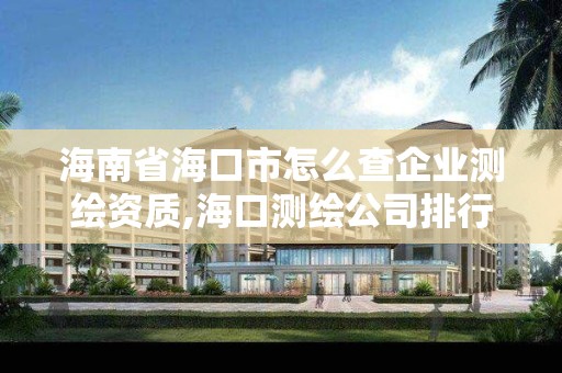 海南省海口市怎么查企業(yè)測繪資質,海口測繪公司排行榜