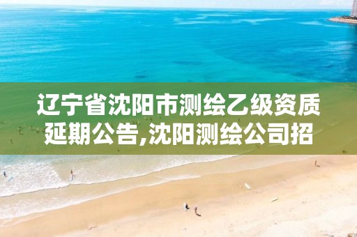 遼寧省沈陽市測繪乙級資質延期公告,沈陽測繪公司招聘信息最新招聘