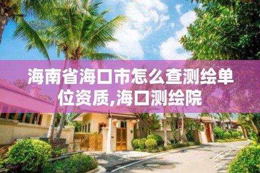 海南省海口市怎么查測繪單位資質,海口測繪院