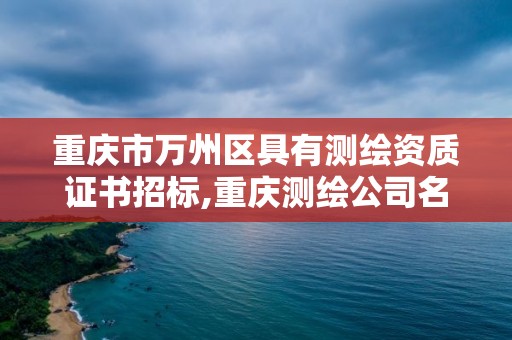 重慶市萬州區(qū)具有測繪資質證書招標,重慶測繪公司名錄。