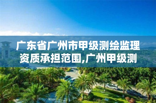 廣東省廣州市甲級測繪監理資質承擔范圍,廣州甲級測繪公司