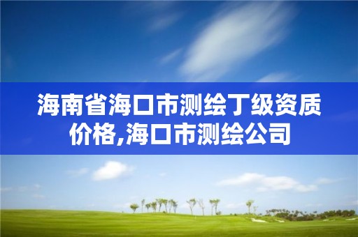 海南省海口市測繪丁級資質價格,海口市測繪公司