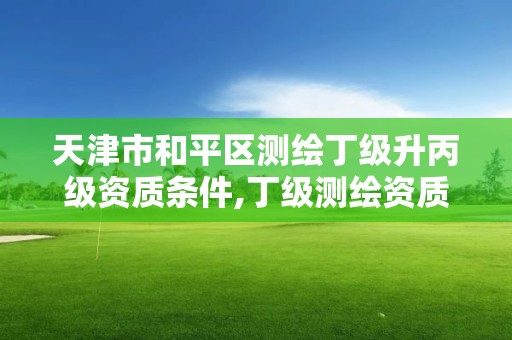 天津市和平區測繪丁級升丙級資質條件,丁級測繪資質可直接轉為丙級了